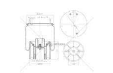 Bellow, air suspension MOLLA PN. C294/R MERITOR ROR N RSION GART