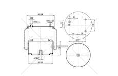 Bellow, air suspension MOLLA PN.C302 DAF POST 1 FORO ETA GART