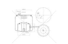 Bellow, air suspension MOLLA PN. C304/M3 MAN TGA COMP POST GART