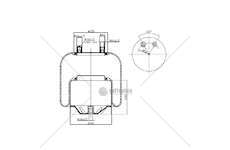 Bellow, air suspension MOLLA PN. C304 MERCEDES ACTROS COMPLETA GART