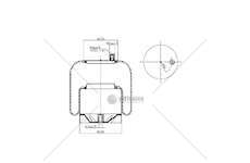 Bellow, air suspension MOLLA PN. C304 MERCEDES ACTROS COMPLETA GART