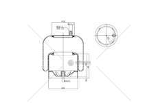 Bellow, air suspension MOLLA PN. C304 MERCEDES ACTROS IGION GART