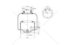 Bellow, air suspension MOLLA PN. C304 MERCEDES ACTROS IGION GART