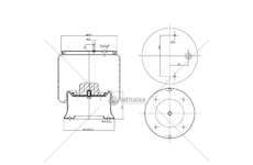 Bellow, air suspension MOLLA PN. D277/B SAF COMPLETA GART
