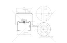 Bellow, air suspension MOLLA PN. D277/B SAF COMPLETA GART