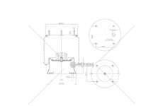 Bellow, air suspension MOLLA PN. D277/B SAF-ROR-SCHMITZ-WEWELER GART