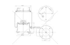 Bellow, air suspension MOLLA PN. D277/D BPW ITALIA BATTAGLINO GART