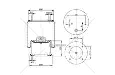 Bellow, air suspension MOLLA PN. D277 SAF AUSTERAS METALLO GART