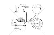 Bellow, air suspension MOLLA PN. D278/G ROR COMPLETA GART