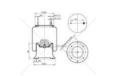 Bellow, air suspension MOLLA PN. D278/H MERITOR-ROR FILETT.METR GART