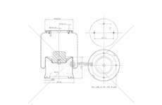 Bellow, air suspension MOLLA PN. D278/H SCANIA ANT GART