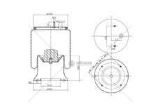 Bellow, air suspension MOLLA PN. D278/H1 SAF NEW TYPE I GART