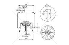 Bellow, air suspension MOLLA PN. D278/S SAF ASSALI INTRADISC GART