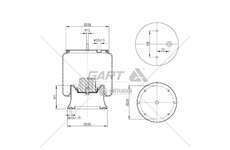 Bellow, air suspension MOLLA PN. D278/S SAF COMPLETA GART