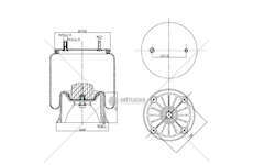 Bellow, air suspension MOLLA PN. D278/S SAF GART