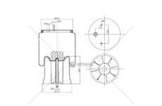 Bellow, air suspension MOLLA PN. D278/S SAF GART