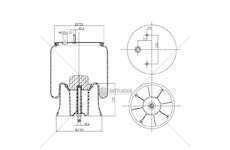 Bellow, air suspension MOLLA PN. D278/S SAF GART