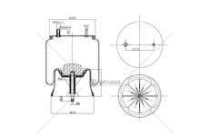 Bellow, air suspension MOLLA PN. D278/S SAF - MENCI GART