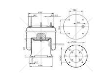 Bellow, air suspension MOLLA PN. D287/B ZORZI ASSALE SAF GART