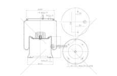 Bellow, air suspension MOLLA PN. D287/C ASSALI SAF GART