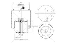 Bellow, air suspension MOLLA PN. D287/C RVI MAGNUM PR VOLV GART