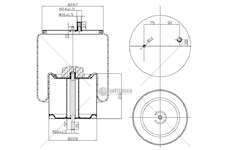 Bellow, air suspension MOLLA PN. D287/C RVI MAGNUM PREMIUMVOLV GART