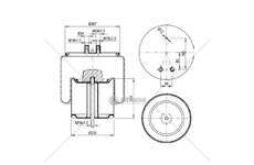 Bellow, air suspension MOLLA PN. D287/C RVI PISTONE M O GART