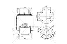Bellow, air suspension MOLLA PN. D287 CAMPANA GART