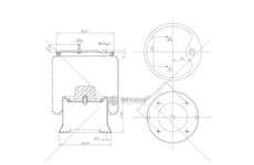 Bellow, air suspension MOLLA PN. D287/E RIMORCHI SCHMITZ GART