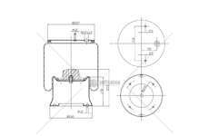 Bellow, air suspension MOLLA PN. D287/E SCHMITZ WEWELER GART