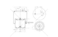 Bellow, air suspension MOLLA PN. D287/H SCANIA U.T.SE G,R,T GART