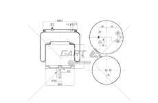 Bellow, air suspension MOLLA PN. D287/SC SCANIA V TRU GART