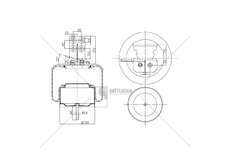 Bellow, air suspension MOLLA PN. D290/B STRALIS 44E T GART
