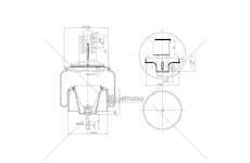 Bellow, air suspension MOLLA PN. D290/BR STRALIS COMP TRAT GART