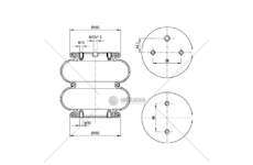 Bellow, air suspension MOLLA PN. T291/2 ASSALE SAF GART
