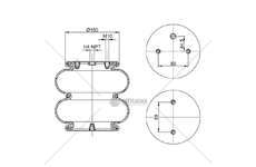 Bellow, air suspension MOLLA PN. T291/2 SAF-TRASCAR GART