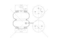 Bellow, air suspension MOLLA PN. T291/2A SCHMITZ WEWELER JOST GART