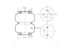Bellow, air suspension MOLLA PN. T291/2B SAF GART
