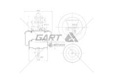 Bellow, air suspension STRALIS 190 Y/FP 4X2 GART