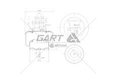 Bellow, air suspension STRALIS 190 Y/FP 4X2 GART