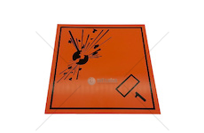 Bezpečnostní značení ADR 250x250mm výbušné látky a předměty č.1 na plechu