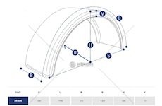 Blatník zadní kulatý - jednomontáž 430x1900x1300/590 bez bílého pásku 0071237_A