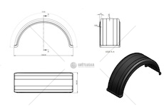 BLOTNIK PLASTIKOWY TYLNY 460MM  42U1004