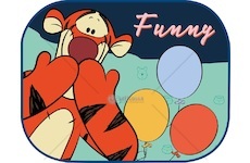 Boční clony 2 ks 44 * 35cm MEDVÍDEK PU