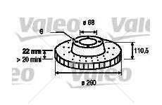 Brake Disc DISCO FRENO NEW DAILY Valeo
