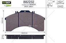 Brake Pad Set, disc brake EUROCARGO/EUROSTAR/EUROTECH 1991->FRONT Valeo
