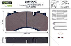 Brake Pad Set, disc brake MIDLUM/LF55 Valeo