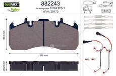 Brake Pad Set, disc brake MIDLUM/VT FL II Valeo