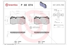 Brake pads mercedes e w210 95> front w211 WBR P 50 074