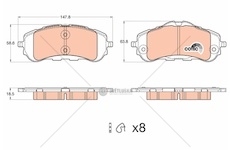 Brzdové destičky citroen berlingo 18> přední bez sensor gdb2044